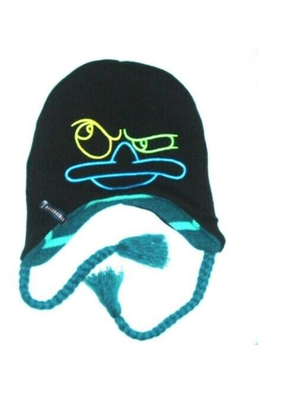 Kids Disney Phineas & Ferb Winter Trapper Hat Reversible Blue Laplander Beanie